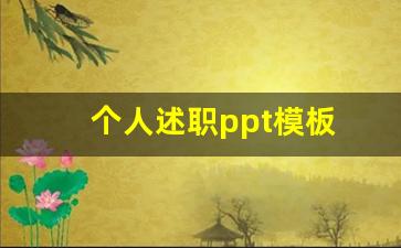 个人述职ppt模板 免费